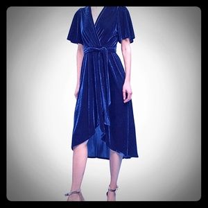 R.Vivimos blue velvet dress
